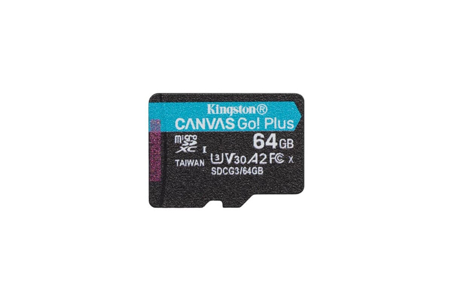 tarjeta microsd plus kingston canvas go de 64 gb