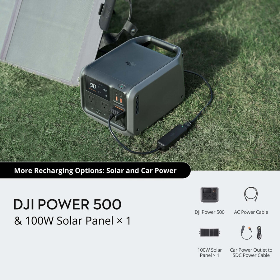 panel solar dji power 500 y 100 w x 1