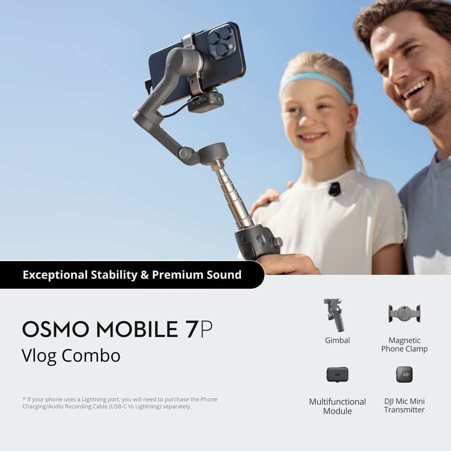 paquete de vlogs para osmo mobile 7p transmisor dji mic mini negro absoluto