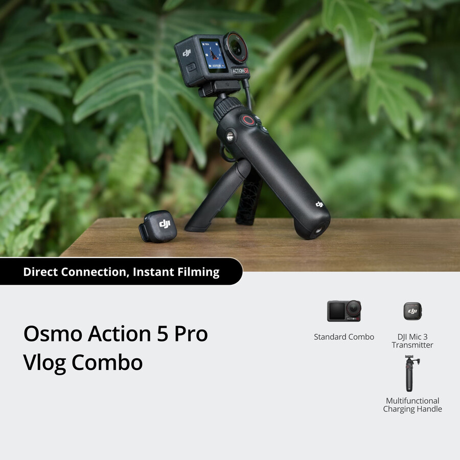 paquete de vlogs de osmo action 5 pro transmisor dji mic 3
