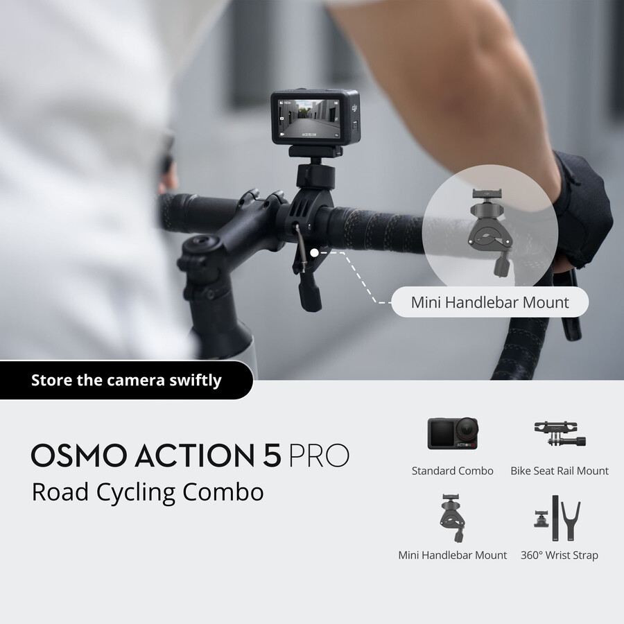 paquete de ciclismo de carretera osmo action 5 pro
