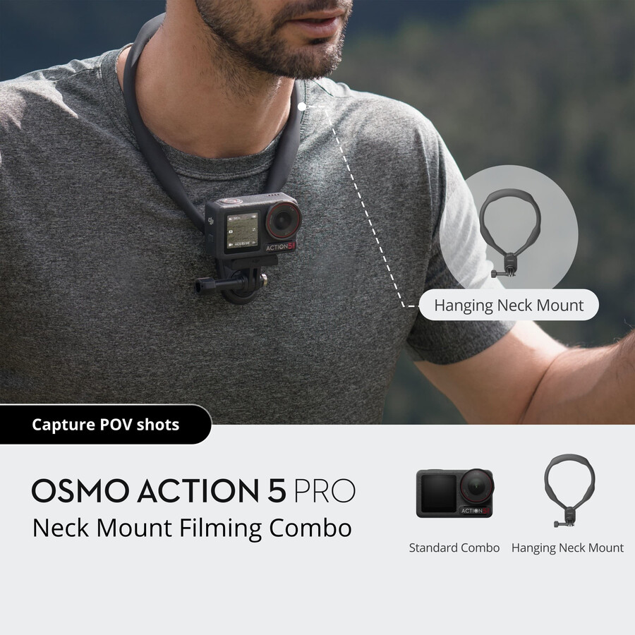 paquete de soporte de cuello para osmo action 5 pro
