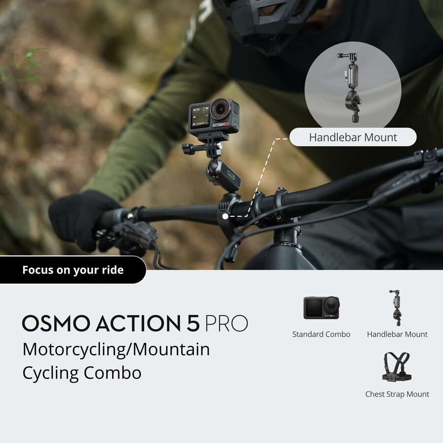 paquete osmo action 5 pro para motocicletabicicleta de montaña