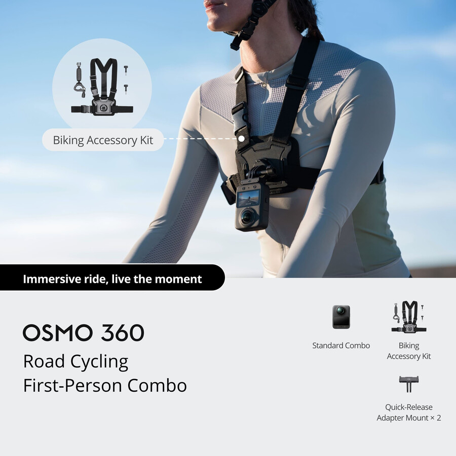 paquete de ciclismo de carretera en primera persona osmo 360