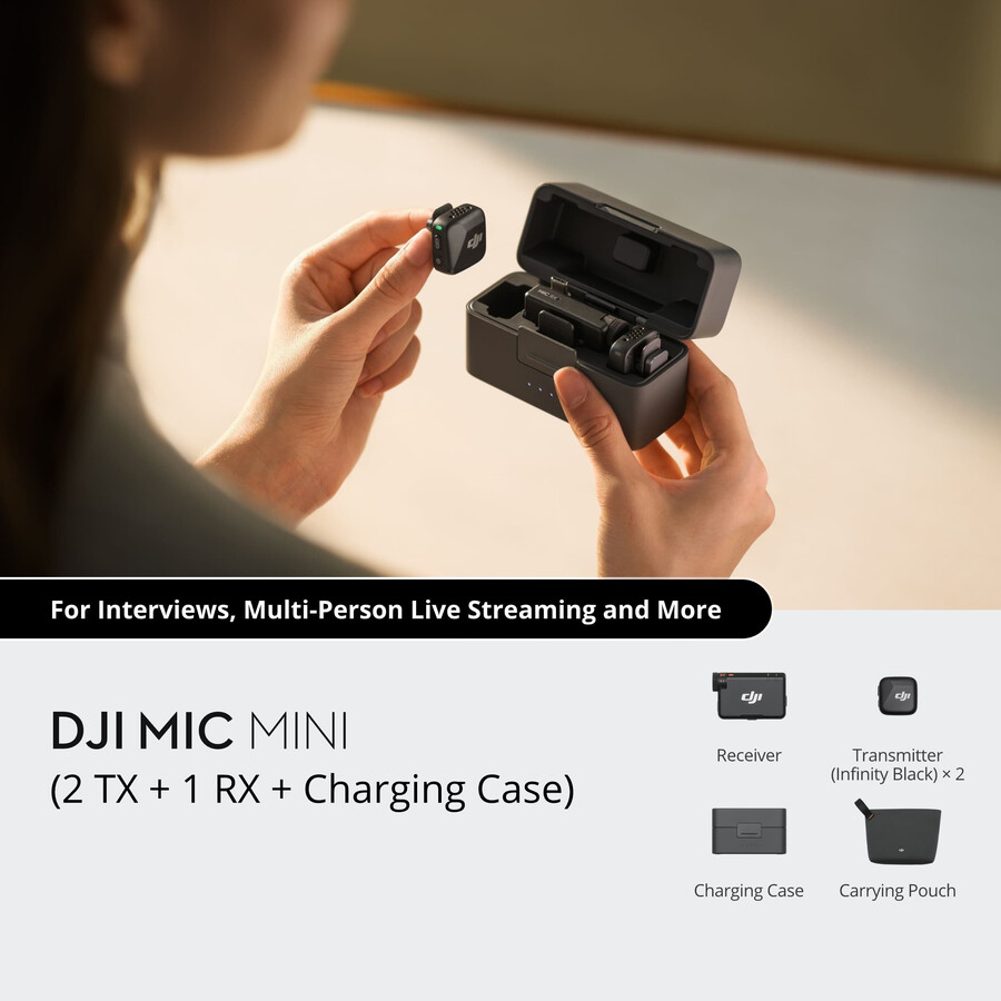 dji mic mini 2 tx 1 rx estuche de carga