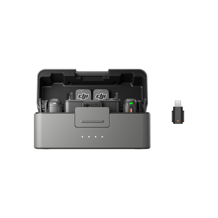 dji mic 3 2 tx 1 rx estuche de carga adaptador para smartphone lightning