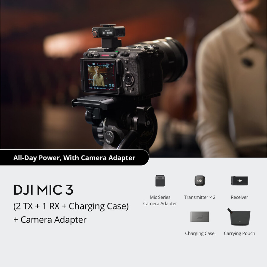 dji mic 3 2 tx 1 rx estuche para cámara adaptador para cámara