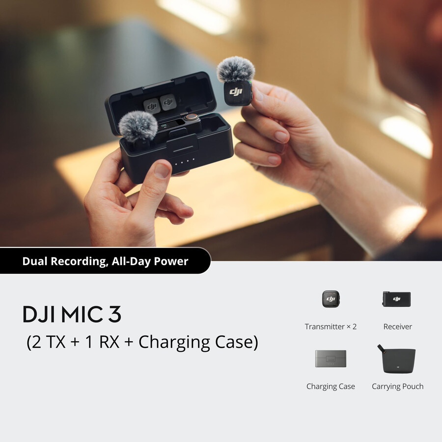 dji mic 3 2 tx 1 rx estuche de carga
